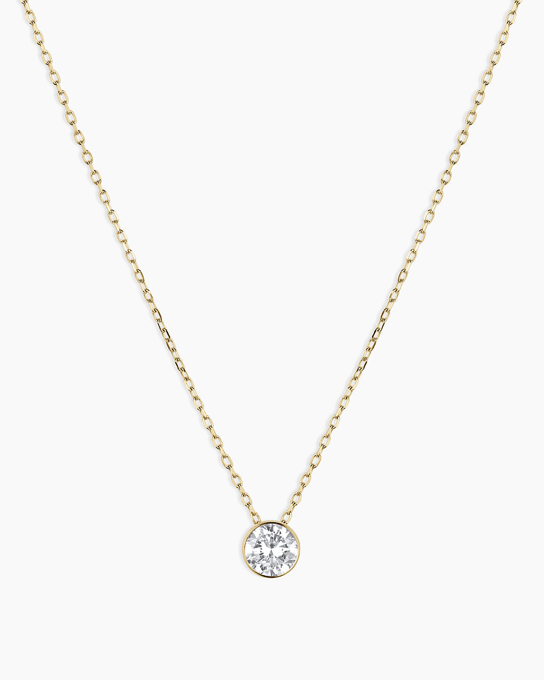 14K Lab Grown Diamond Halo Necklace