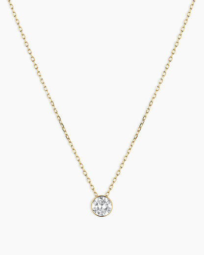 14K Lab Grown Diamond Halo Necklace