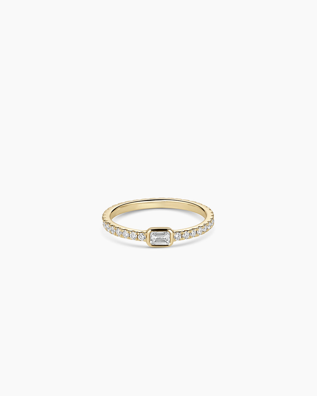 14K Lab Grown Diamond Emerald Eternity Ring
