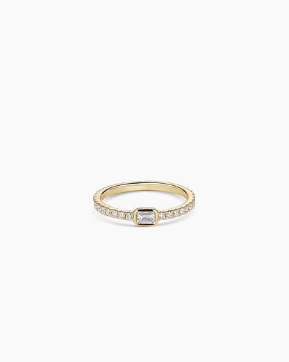 14K Lab Grown Diamond Emerald Eternity Ring