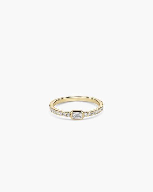 14K Lab Grown Diamond Emerald Eternity Ring