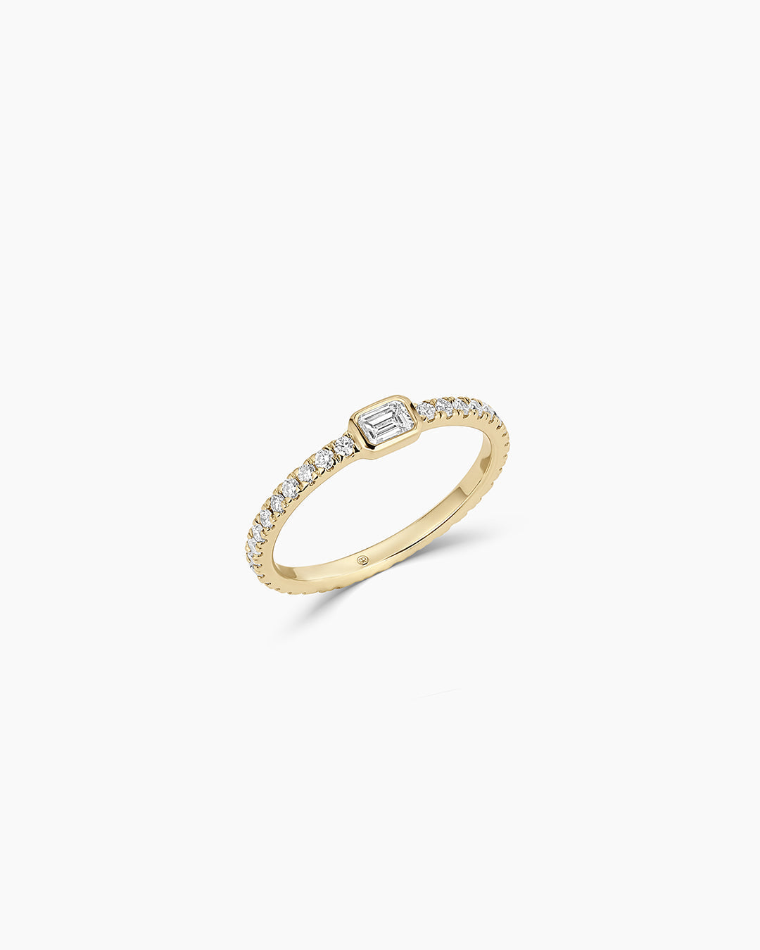 14K Lab Grown Diamond Emerald Eternity Ring