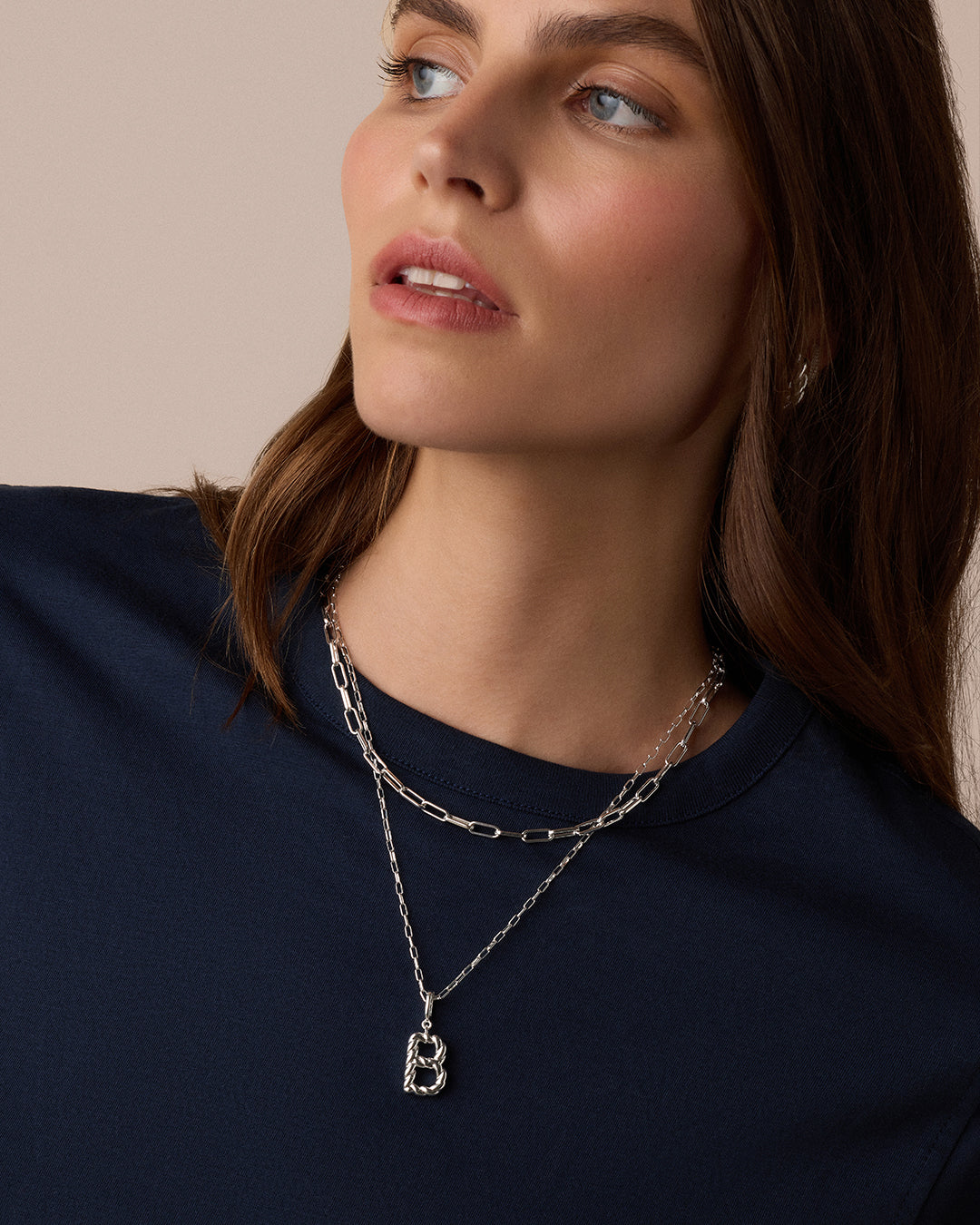 Crew Alphabet Statement Charm Necklace