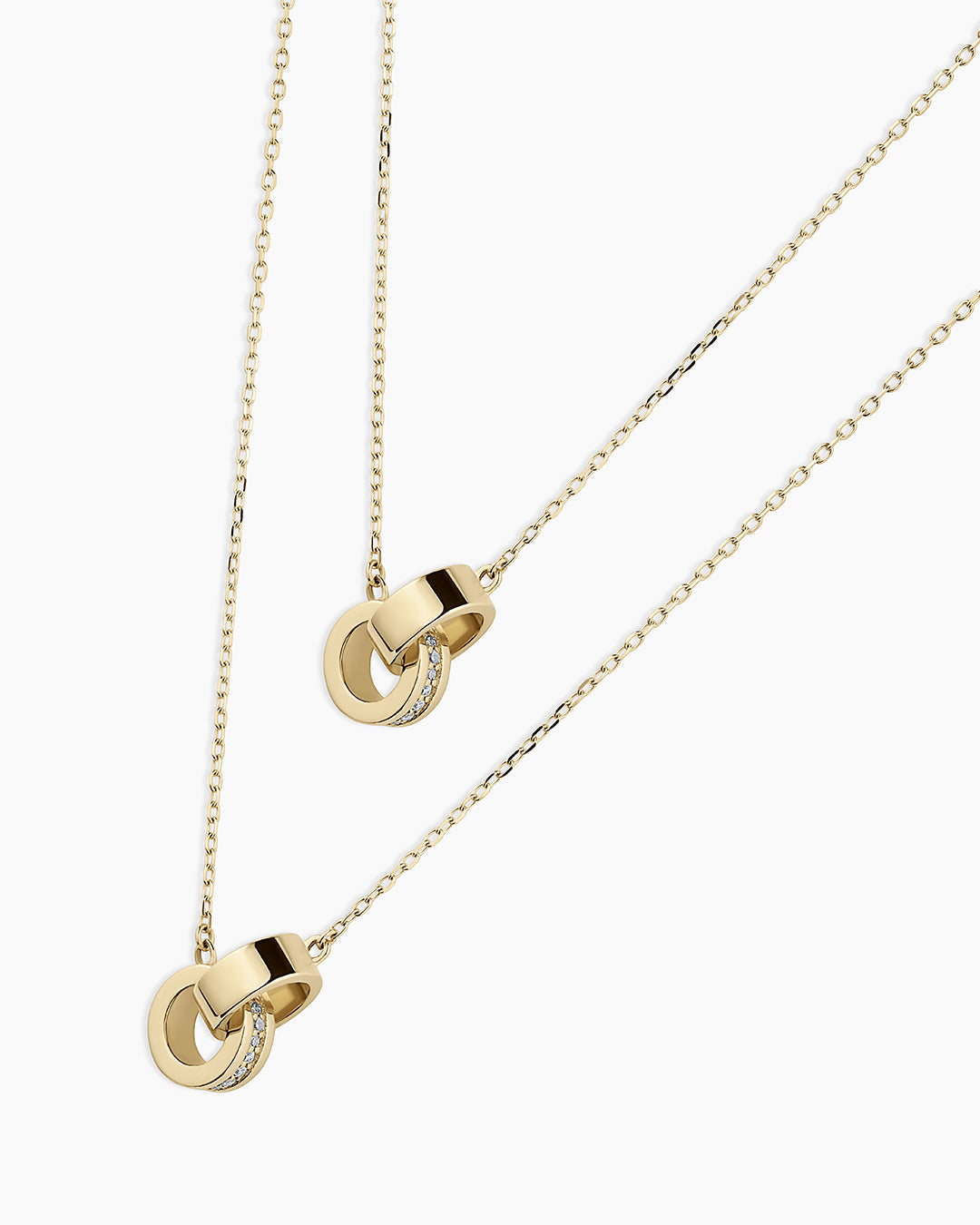 14K Diamond Bond Interlocking Rose Necklace