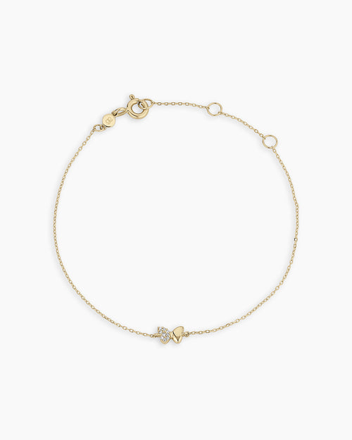 14K Diamond Bond Butterfly Bracelet