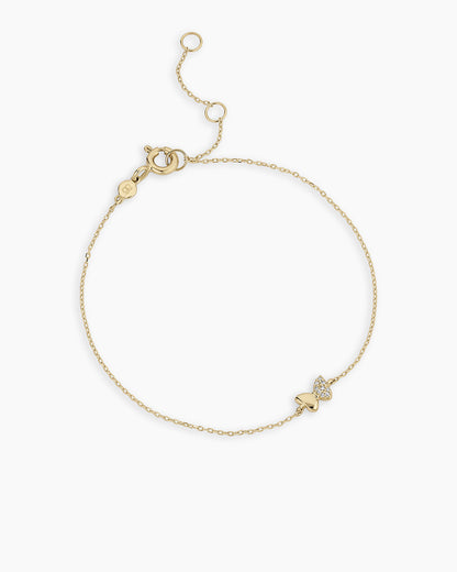 14K Diamond Bond Butterfly Bracelet