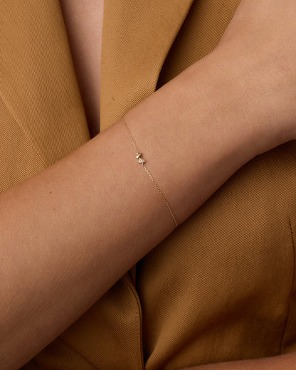 14K Diamond Bond Butterfly Bracelet