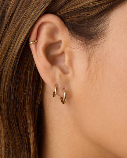 14K Gold Everyday Single Huggie