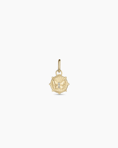 14K Diamond Butterfly Charm