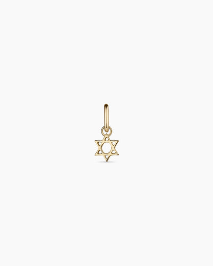 14K Gold Star of David Charm