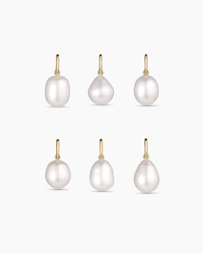 14K Gold Pearl Charm