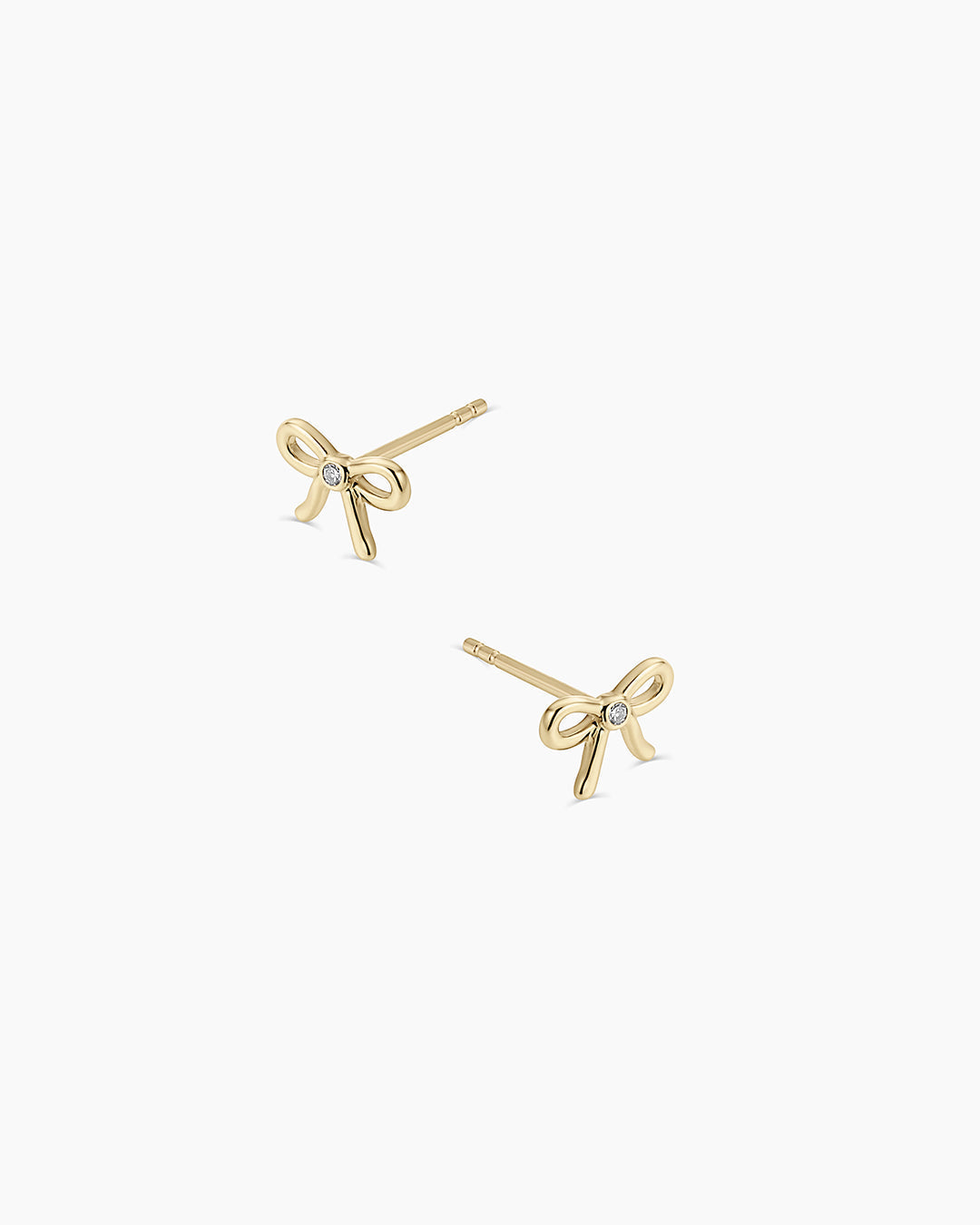 14K Diamond Put a Bow on it Studs