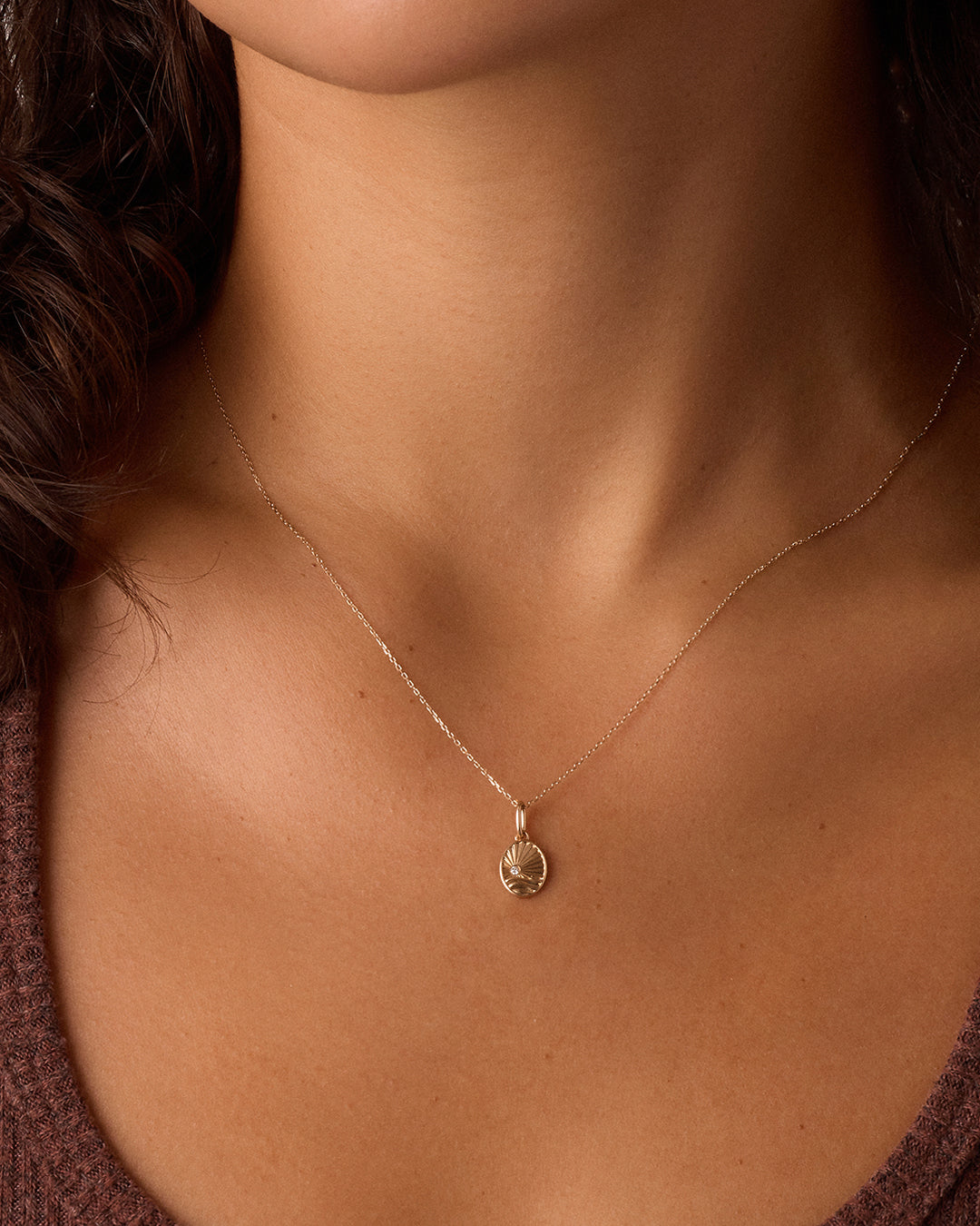 14K Diamond Beach Charm