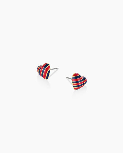 Campbell Enamel Heart Studs