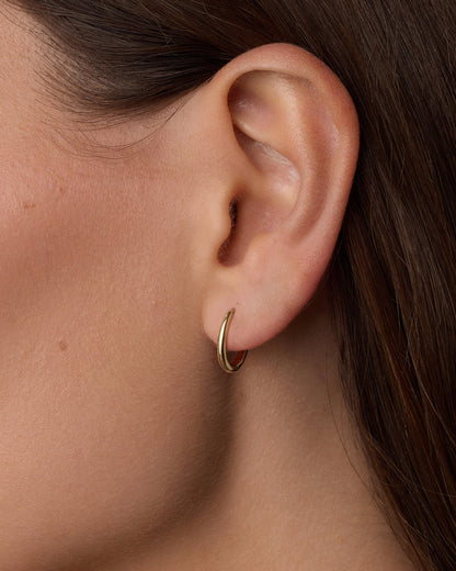 14K Gold Everyday Oval Huggies