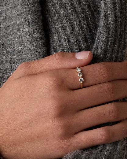 14K Lab Grown Diamond Trio Ring