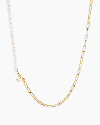 Lou Pearl Alphabet Necklace