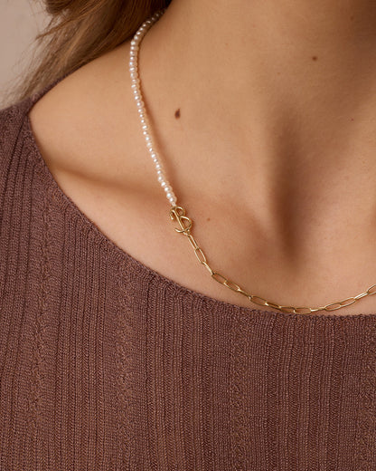 Lou Pearl Alphabet Necklace