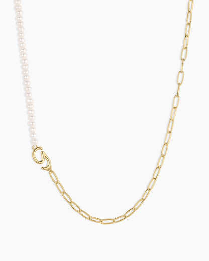 Lou Pearl Alphabet Necklace