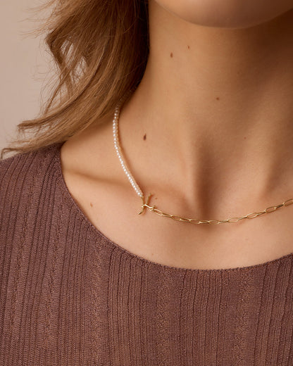 Lou Pearl Alphabet Necklace