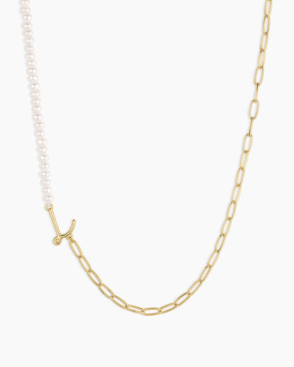 Lou Pearl Alphabet Necklace