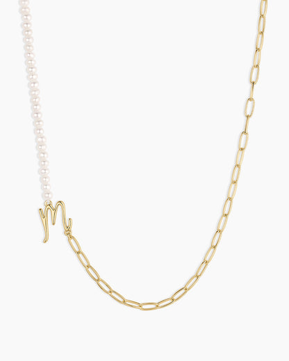 Lou Pearl Alphabet Necklace