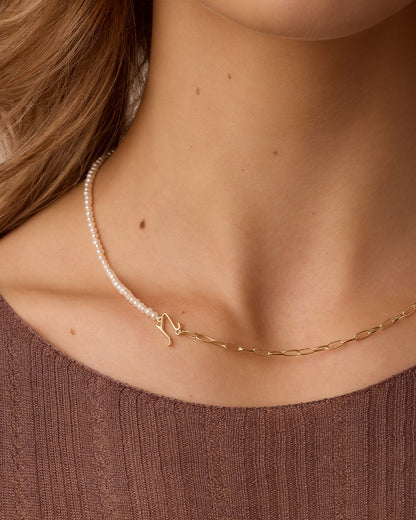 Lou Pearl Alphabet Necklace