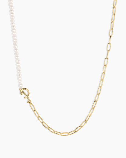Lou Pearl Alphabet Necklace