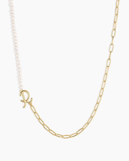 Lou Pearl Alphabet Necklace