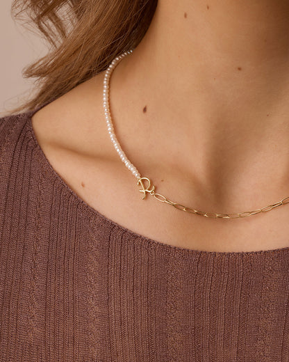 Lou Pearl Alphabet Necklace