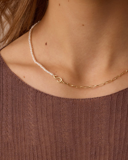 Lou Pearl Alphabet Necklace