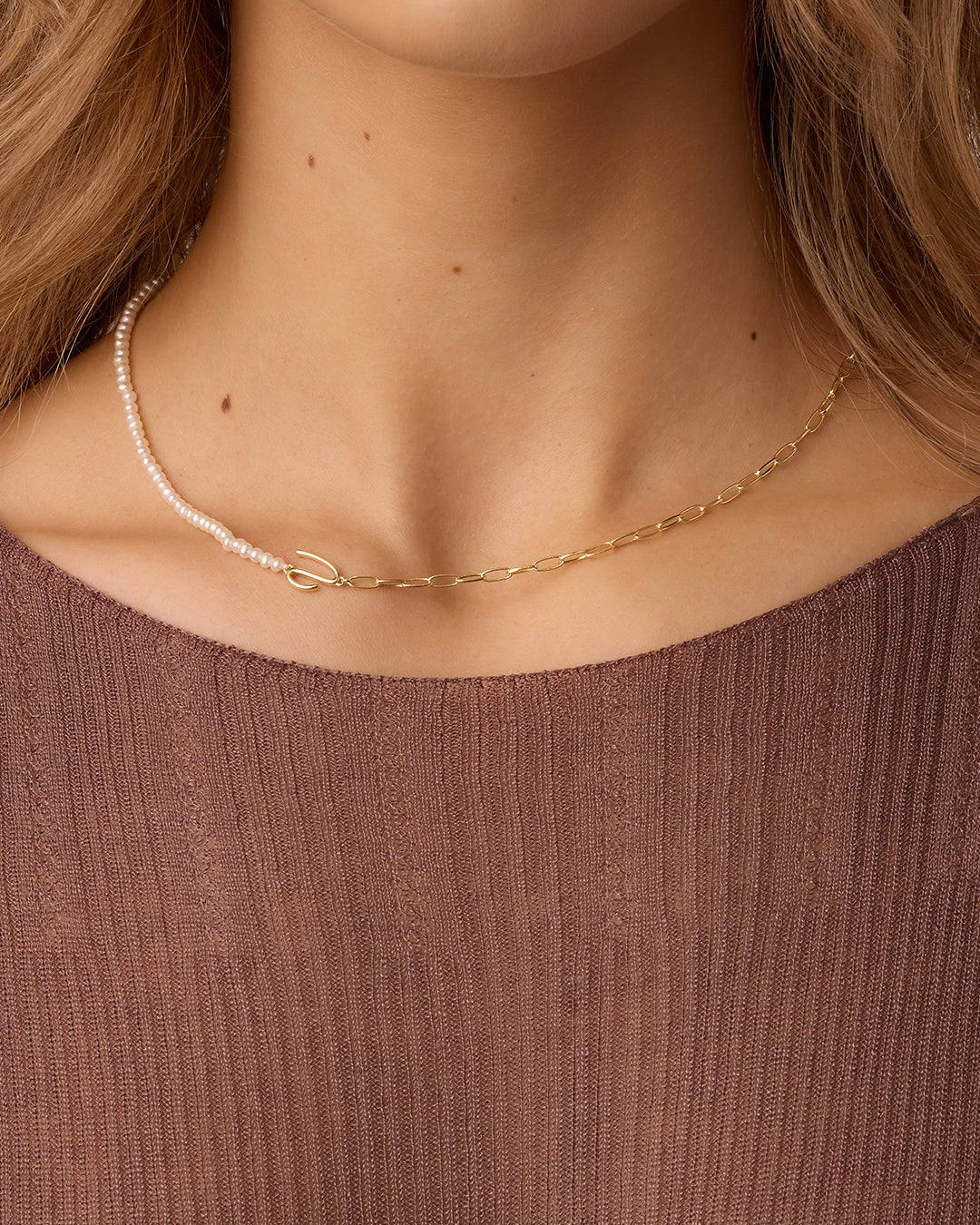 Lou Pearl Alphabet Necklace