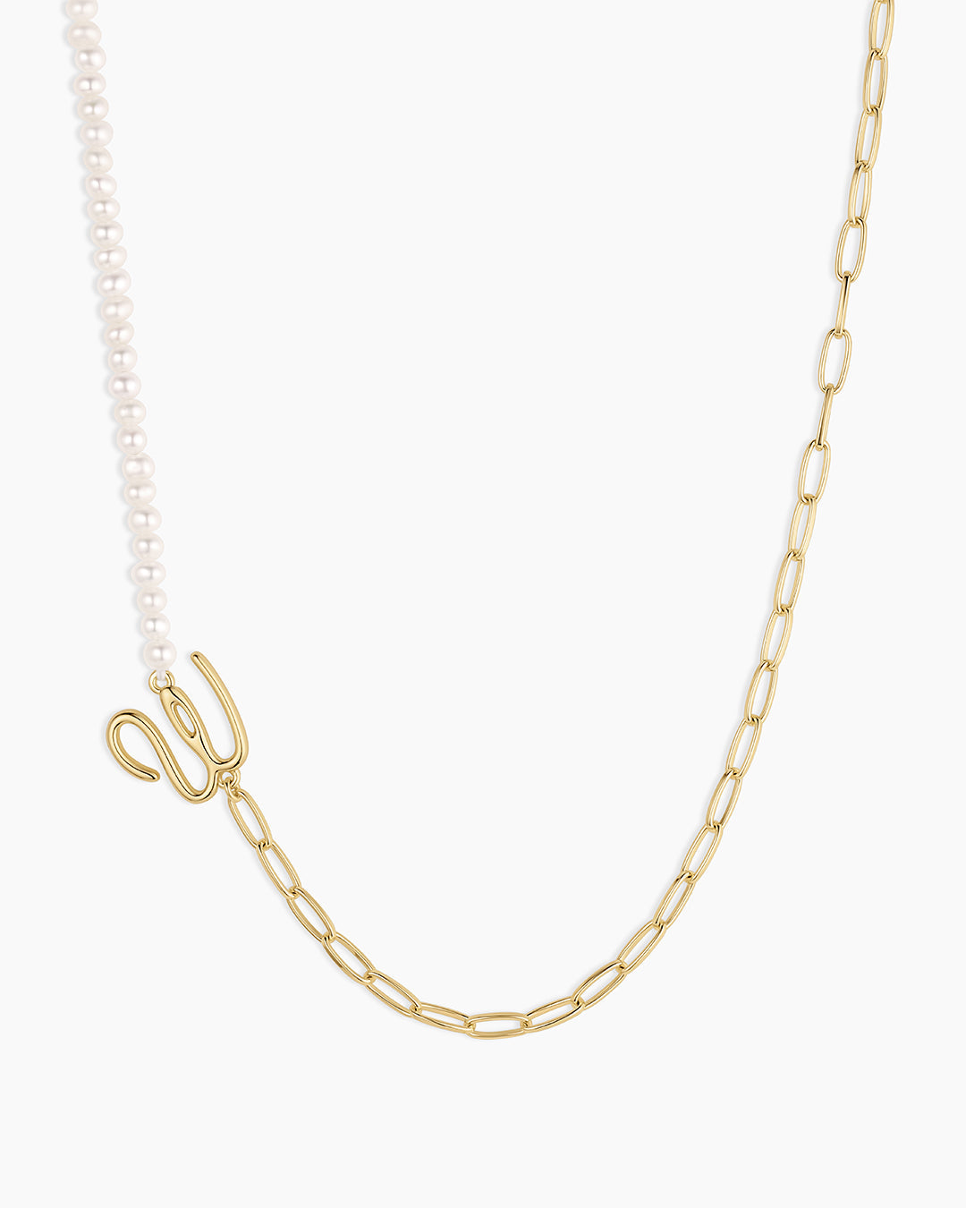 Lou Pearl Alphabet Necklace