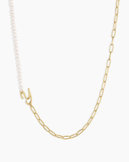 Lou Pearl Alphabet Necklace
