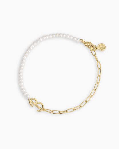 Lou Pearl Alphabet Bracelet