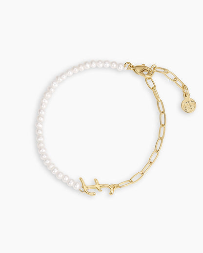 Lou Pearl Alphabet Bracelet