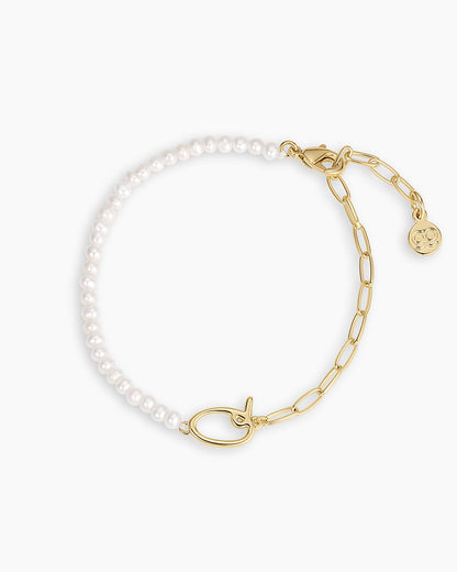 Lou Pearl Alphabet Bracelet