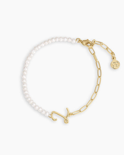 Lou Pearl Alphabet Bracelet