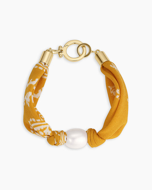 Paisley Bandana Pearl Bracelet