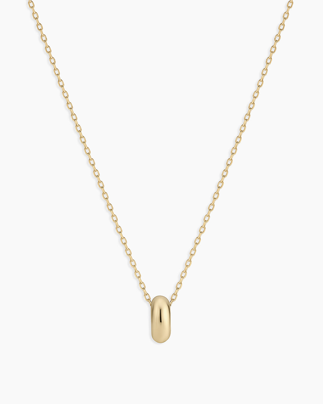 14K Gold Lou Halo Charm Necklace