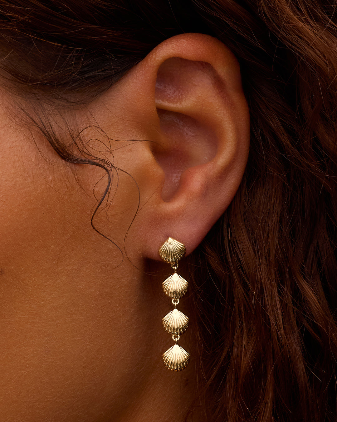 Scallop Mini Drop Earrings