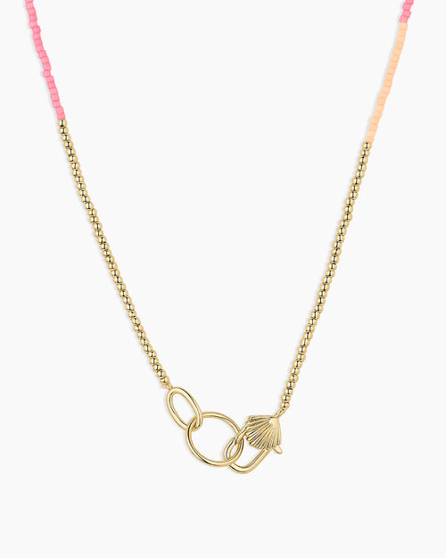 Scallop Padlock Sunset Necklace