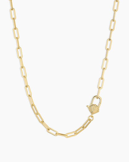 Scallop Padlock Necklace
