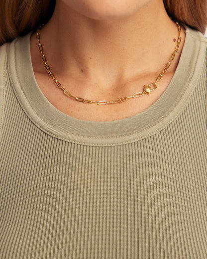 Scallop Padlock Necklace