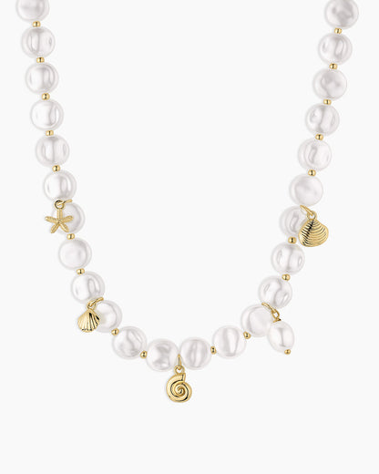 Reese Pearl Mini Charm Necklace