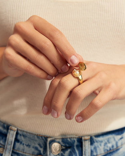 Pearl Locket Ring