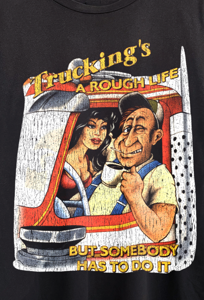 Trucking Washed Black Tee