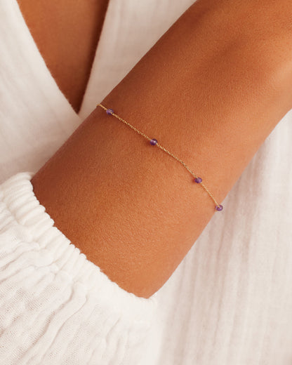 14K Gold Newport Birthstone Bracelet