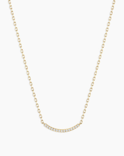 14K Diamond Taner Bar Mini Necklace