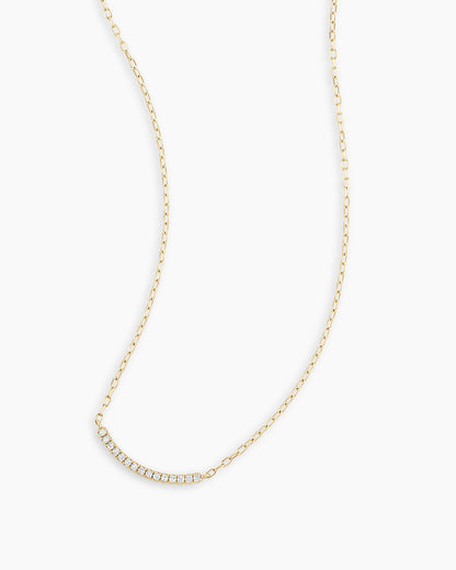 14K Diamond Taner Bar Mini Necklace